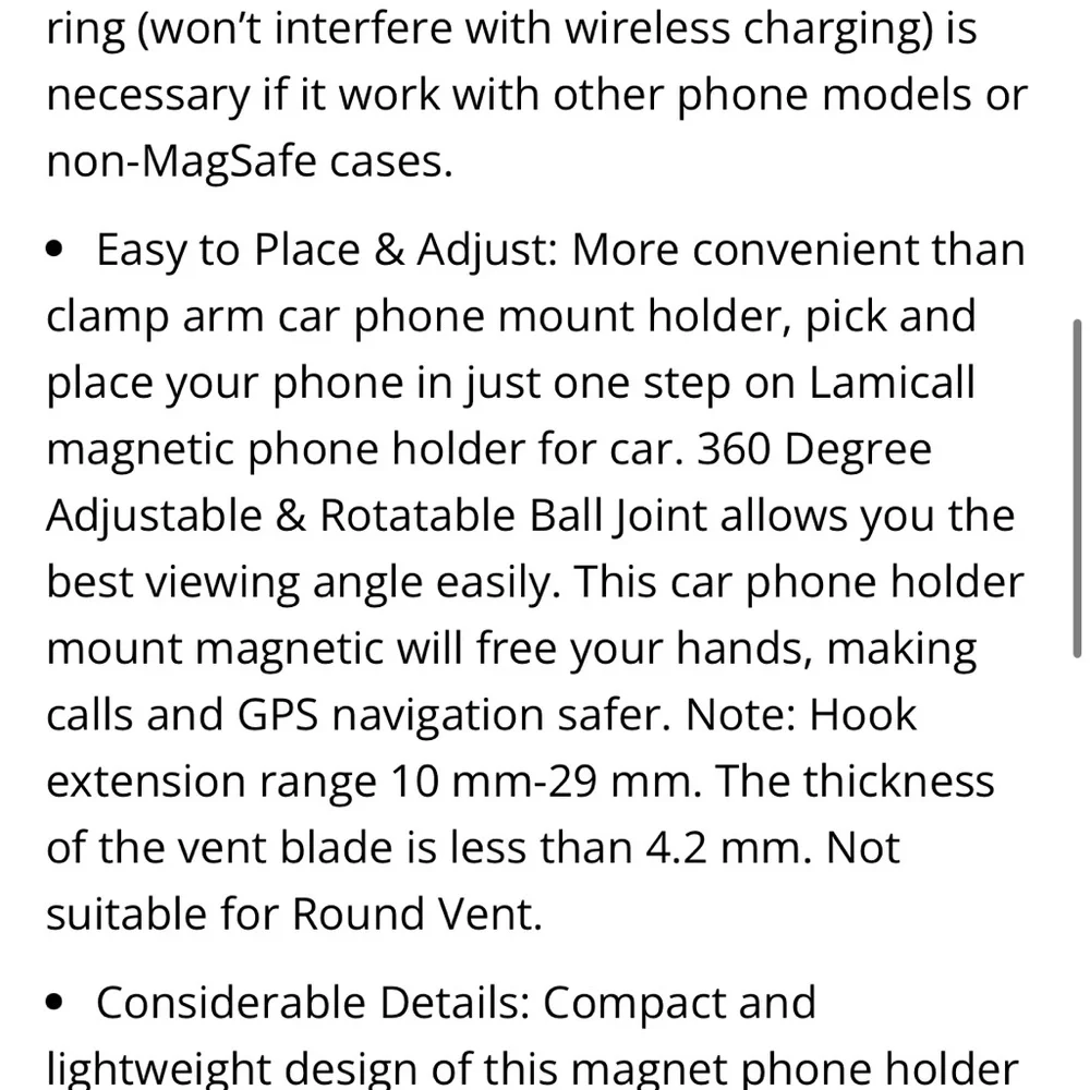 Lamicall black phone